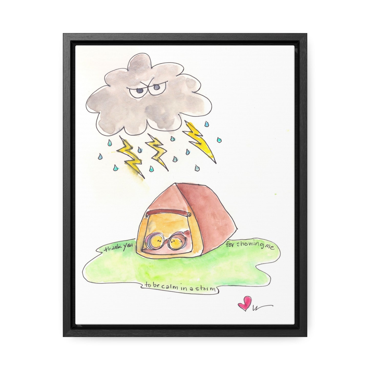 Gallery Canvas with Black Frame - My Calm in a Storm